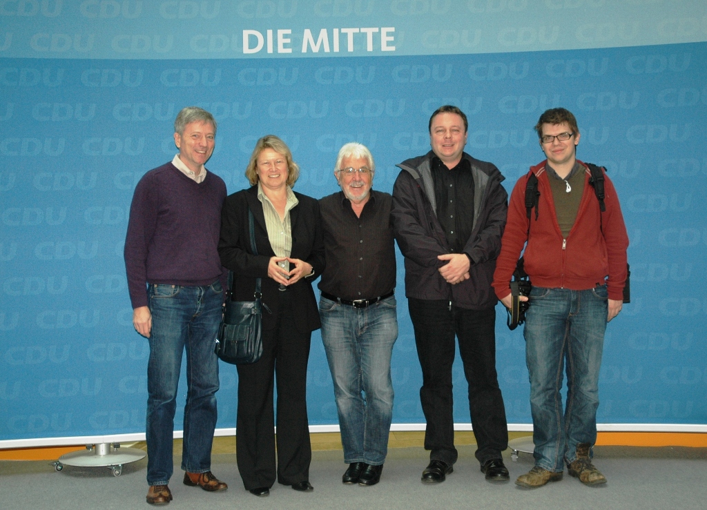 Michael Evert, Claudia Evert, Peter Ohren, Torsten Görmar, Oscar Moschner in der CDU-Bundesgeschäftsstelle